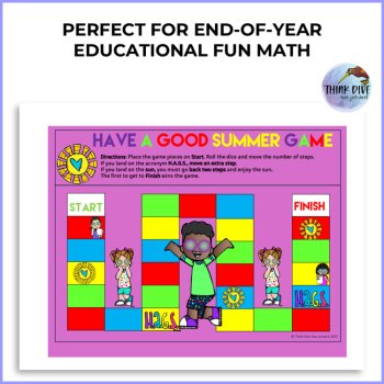 Multiplication Board Game | End-of-Year Revision Have a Good Summer, image 2
