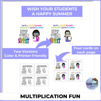 Multiplication Board Game | End-of-Year Revision Have a Good Summer, image 4