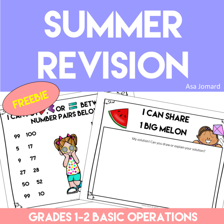 Fun and Engaging Math Journal Prompts FREEBIE | Summer Revision