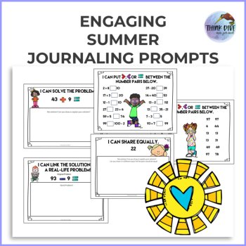 Fun and Engaging Math Journal Prompts FREEBIE | Summer Revision, image 2