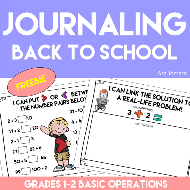 Math Journal Prompts FREEBIE | Back to School Creative Maths Journalling Grades