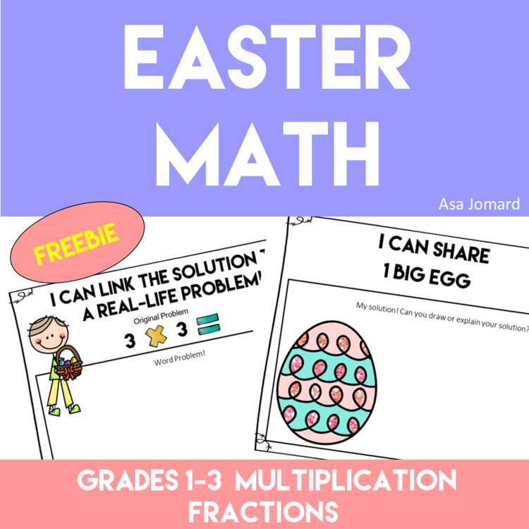 Fun and Engaging Math Journal Prompts FREEBIE | Easter Multiplication Fractions