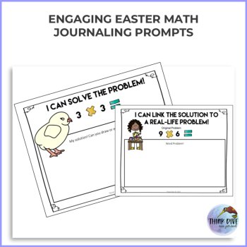 Fun and Engaging Math Journal Prompts FREEBIE | Easter Multiplication Fractions, image 2