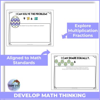Fun and Engaging Math Journal Prompts FREEBIE | Easter Multiplication Fractions, image 4
