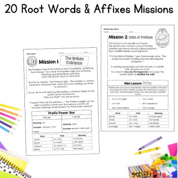 Fun Morphology Unit Word Study Tasks 6th 7th Grade Prefix Suffix Roots Affixes, image 2