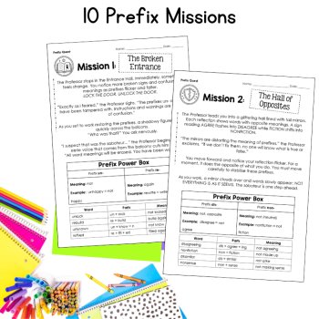 Fun Morphology Unit Word Study Tasks 6th 7th Grade Prefix Suffix Roots Affixes, image 3