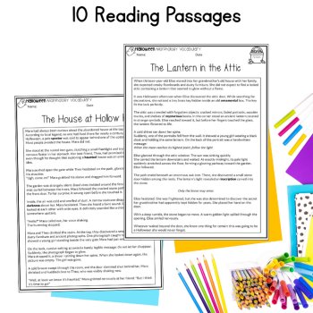 Halloween Morphology Reading Fluency Passages 6th 7th Grade Etymology Vocabulary, image 2