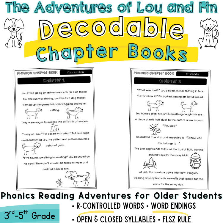Upper Elementary Phonics Decodable Chapter Book Reading Fluency 3rd 4th Grade