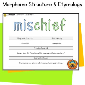 Morphology Notebook Poster Vocabulary Word Wall 6th 7th Grade Science of Reading, image 3