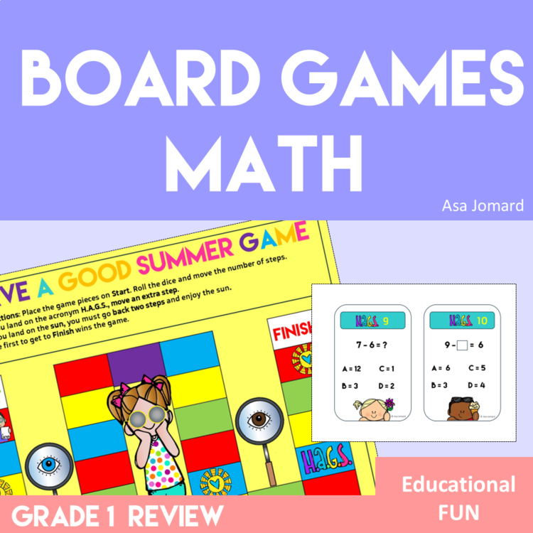 Educational Fun Have a Good Summer Board Game | End-of-Year Revision