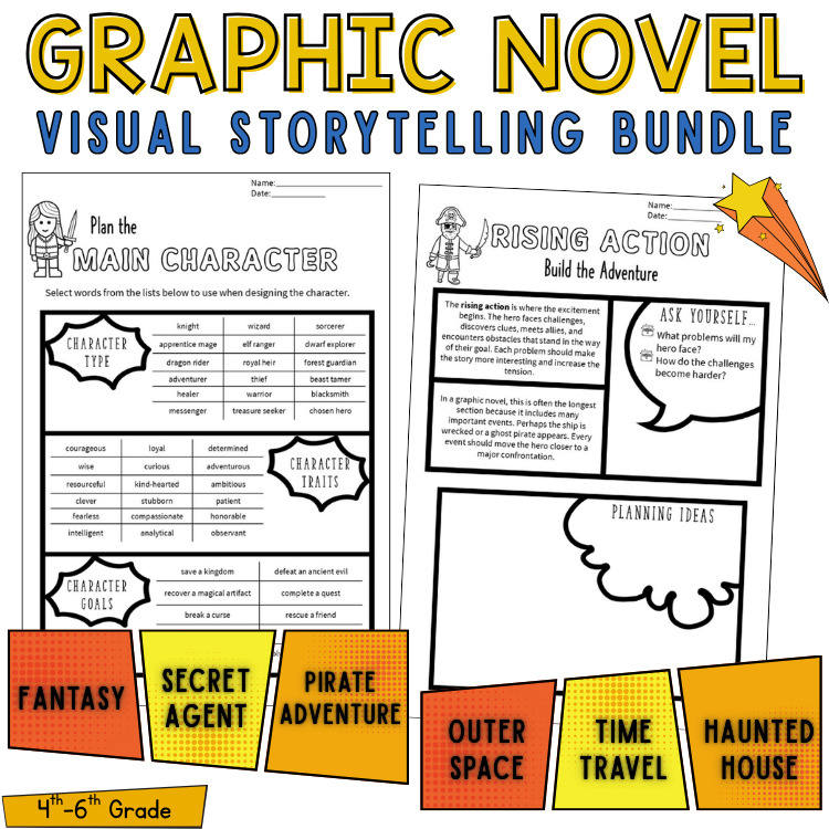 Graphic Novel Project Comic Book 5th 6th Grade Engaging Writing Reluctant Writer