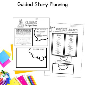 Secret Agent Graphic Novel Comic Book ELA Fun Writing Project Unit 5th 6th Grade, image 3