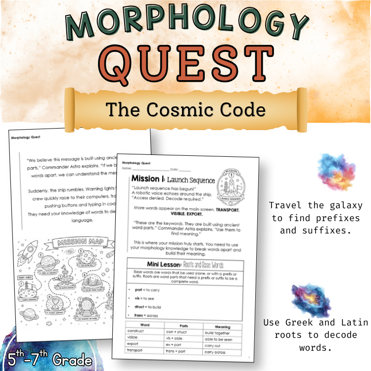 Greek Latin Roots Multisyllabic Words Prefixes Suffixes 6th 7th Grade Word Study