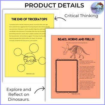 Explore Dinosaurs Bundle | T-Rex and Triceratops Activities, image 3