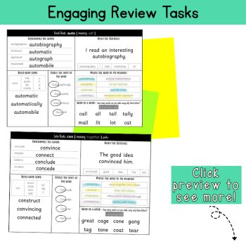Morphology Greek Latin Roots Base Words Prefixes Suffixes Word Work 5th 6th 7th, image 4