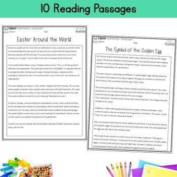 Easter Morphology Fiction Non Fiction Reading Comprehension Passages 5th 6th 7th, image 2