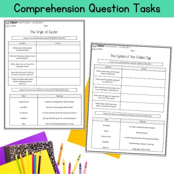 Easter Morphology Fiction Non Fiction Reading Comprehension Passages 5th 6th 7th, image 4