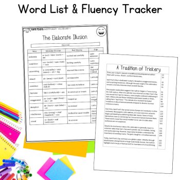 April Fool Reading Passages Morphology Word Study Vocabulary 5th 6th 7th Grade, image 3