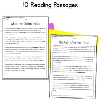Spring ELA Packet 5th 6th 7th Grade Reading Centers Morphology Fluency Passages, image 2