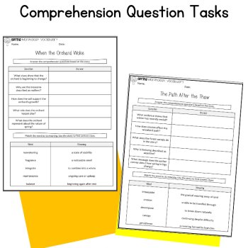 Spring ELA Packet 5th 6th 7th Grade Reading Centers Morphology Fluency Passages, image 4
