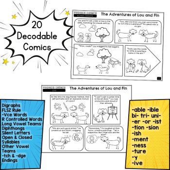 Phonics Morphology Comic Worksheets Fun Summer Reading Packet UFLI 3rd 4th Grade, image 2