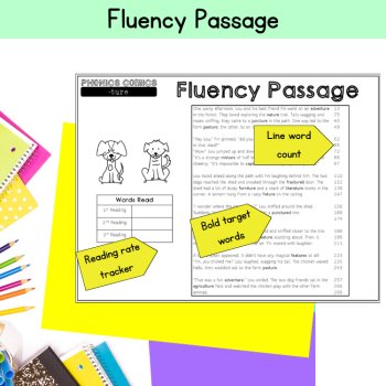 Decodable Comics UFLI 3rd 4th Grade Phonics Morphology Packet Reading Review, image 3