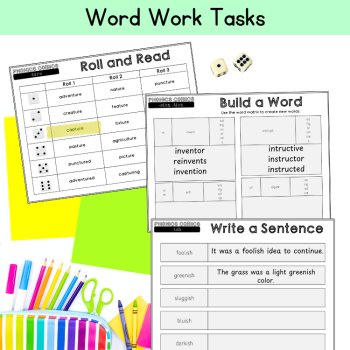 Decodable Comics UFLI 3rd 4th Grade Phonics Morphology Packet Reading Review, image 4