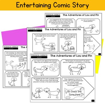 Phonics Review Comic Suffix ment Affixes Reading Morphology Passage Grade 3 4 5, image 2