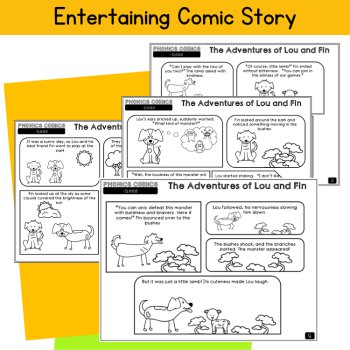 Funny Short Reading Passage 3rd 4th Grade Phonics Comic Morphology Suffix ness, image 2