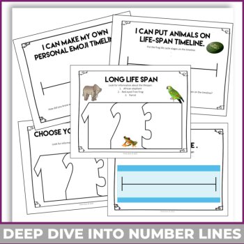 Improve Learning with Easy to Use Math Prompts Bundle | Life Span & Number Line, image 4