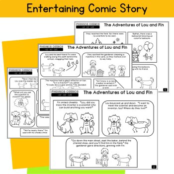 Suffix er or ist Reading Fluency Word Count Comic Fun Activities 3rd 4th Grade, image 2
