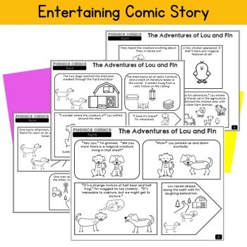 Decodable Comics -ture Suffixes Reading Passage & Word Work Activities 3rd Grade, image 2