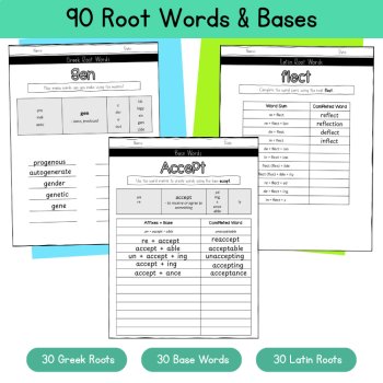 5th 6th Grade Morphology Word Study Building Roots Assessment Root Word Practice, image 2