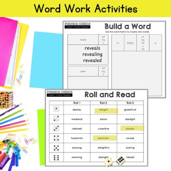 Vowel Team Decodables 2 Syllable Words Multisyllabic 4th Grade Comic Fun Reading, image 4
