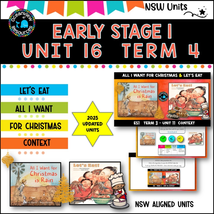 ALL I WANT FOR XMAS,LET'S EAT ! Unit 16 Updated ES1 Term 4, NSW DET  Component B