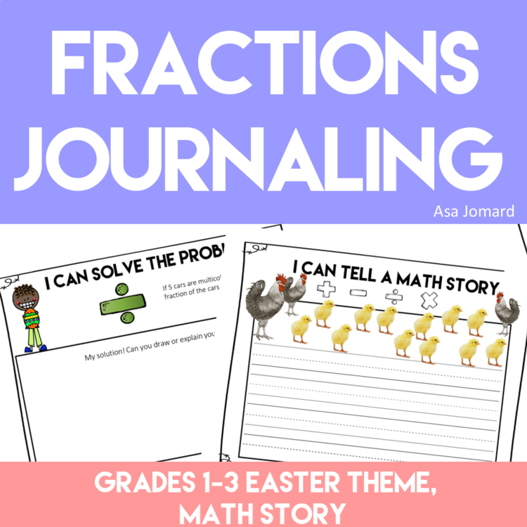 Improve Learning with Easter Fraction Math Journal Prompts | Write Math Stories