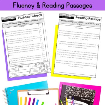 3rd 4th Grade Phonics Word Work Worksheets Reading Fluency Passages UFLI Packet, image 4