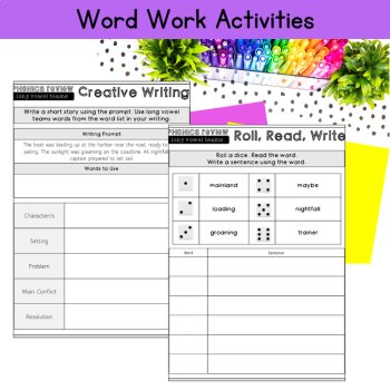 Multisyllabic Words with Vowel Teams 2 Syllable Worksheets 3rd 4th Grade Phonics, image 3