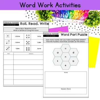 Vowel Consonant E Worksheets Phonics Activities Older Students Practice Games, image 3