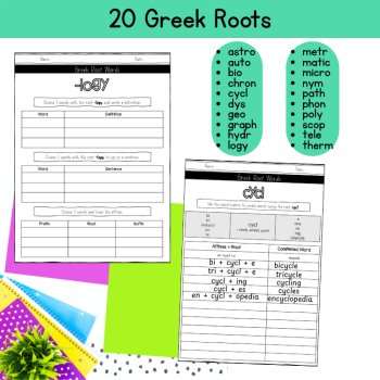 Middle School Morphology Root Word Matrix Graphic Organizer Affixes Practice, image 2