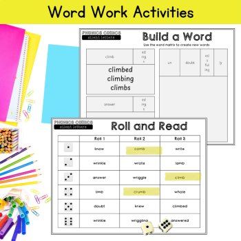 Phonics Comic Story 3rd 4th Grade Silent Letters Reading Fluency Activities, image 4