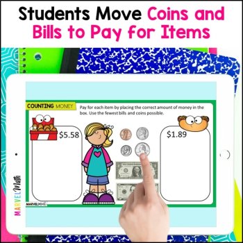 Counting Money - Counting Coins and Bills - TEKS 3.4C - Google Slides, image 3