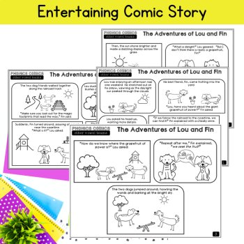 Long Vowel Team Word Fluency Passages Decodable UFLI Phonics Comic 3rd 4th Grade, image 2