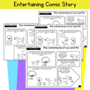 Vowel Consonant E cvce Reading Passages Fluency ELA Comics Phonics 3rd 4th Grade, image 2