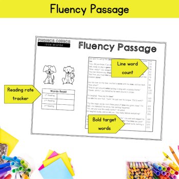 Vowel Consonant E cvce Reading Passages Fluency ELA Comics Phonics 3rd 4th Grade, image 3