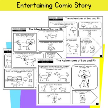Decodable Phonics Comic UFLI Reader with Digraphs Third Grade Fluency Activities, image 2