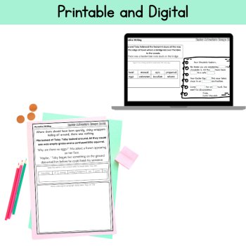 Easter Writing Center Activities Escape Room Writing Paper Prompts 3rd 4th Grade, image 4