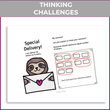 Engaging Math Journal Fraction Prompts | Valentine's Day Math Activities, image 2