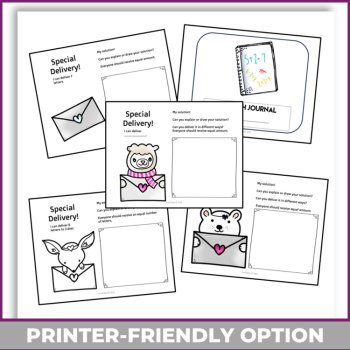 Engaging Math Journal Fraction Prompts | Valentine's Day Math Activities, image 4
