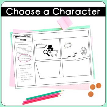 Easter Comic Book Story Creative Writing Paper Prompts Third Fourth Fifth Grade, image 2